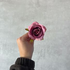 Головка розы, темно-розовая, 6 см, изображение 5 ᐒ купить на  ❤ Like7km.com.ua