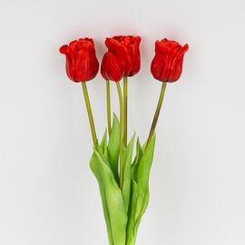Букет латексных тюльпанов, 5 бутонов, красный, 49 см, изображение 2 ᐒ купить на  ❤ Like7km.com.ua