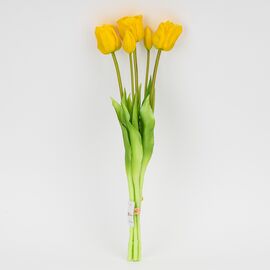 Букет латексных тюльпанов, 5 бутонов, желтый, 49 см, изображение 4 ᐒ купить на  ❤ Like7km.com.ua