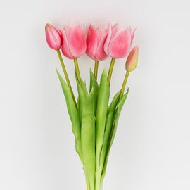 Букет латексных тюльпанов, 5 бутонов, розовый, 38 см, изображение 2 ᐒ купить на  ❤ Like7km.com.ua
