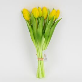 Букет латексных тюльпанов, 7 бутонов, желто-зеленый, 31 см, изображение 4 ᐒ купить на  ❤ Like7km.com.ua