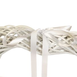 Венок подвесной из лозы "Объёмное сердце" 40*40 см, изображение 2 ᐒ купить на  ❤ Like7km.com.ua