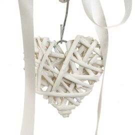 Венок подвесной из лозы "Сердечный тандем" 35*34 см, изображение 2 ᐒ купить на  ❤ Like7km.com.ua