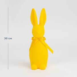 Фигурка флоковая "Пасхальный зайчик", желтая, 30 см ᐒ купить на  ❤ Like7km.com.ua