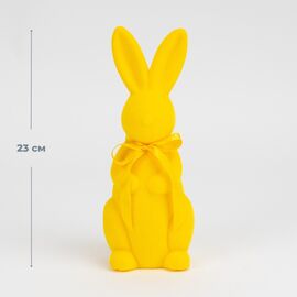Фигурка флоковая "Пасхальный зайчик", желтая, 23 см ᐒ купить на  ❤ Like7km.com.ua