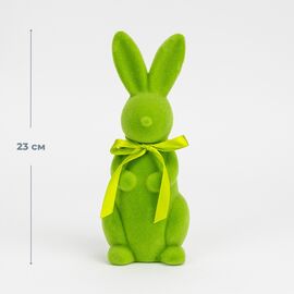 Фигурка флоковая "Пасхальный зайчик", зеленая, 23 см ᐒ купить на  ❤ Like7km.com.ua