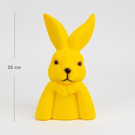 Фигурка флоковая "Пасхальный зайчик", желтая, 25 см ᐒ купить на  ❤ Like7km.com.ua