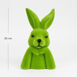 Фигурка флоковая "Пасхальный зайчик", зеленая, 25 см ᐒ купить на  ❤ Like7km.com.ua