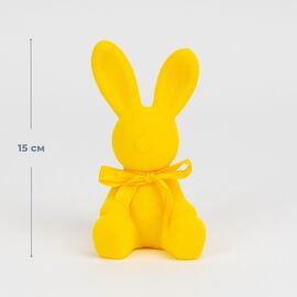 Фигурка флоковая "Пасхальный зайчик", желтая, 15 см ᐒ купить на  ❤ Like7km.com.ua