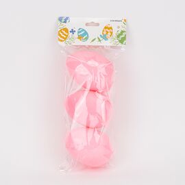 Набор из 3 подвесных флоковых крашанок, розовый, 9,5 см ᐒ купить на  ❤ Like7km.com.ua