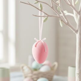 Крашанка флоковая подвесная, розовая, 14 см, изображение 3 ᐒ купить на  ❤ Like7km.com.ua