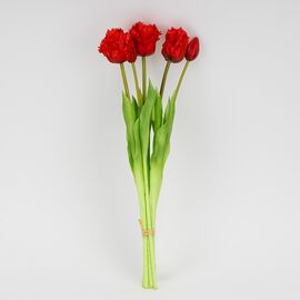 Букет латексных тюльпанов, 5 бутонов, красный, 44 см, изображение 4 ᐒ купить на  ❤ Like7km.com.ua
