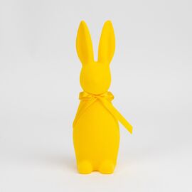 Фигурка флоковая "Пасхальный зайчик", желтая, 30 см, изображение 3 ᐒ купить на  ❤ Like7km.com.ua