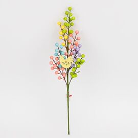 Пасхальная декоративная веточка "Разноцветные ягодки с курочкой", 51 см ᐒ купить на  ❤ Like7km.com.ua