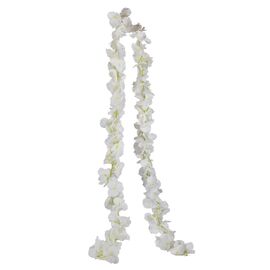 Искусственная гирлянда "Глициния", белая ᐒ купить на  ❤ Like7km.com.ua