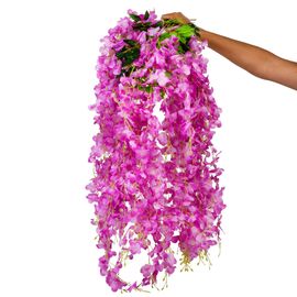 Искусственная свисающая ветвь "Глициния", фиолетовая, 110 см ᐒ купить на  ❤ Like7km.com.ua