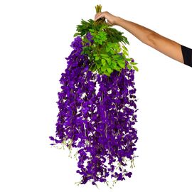 Искусственная свисающая ветвь "Глициния", фиолетовая, 110 см ᐒ купить на  ❤ Like7km.com.ua