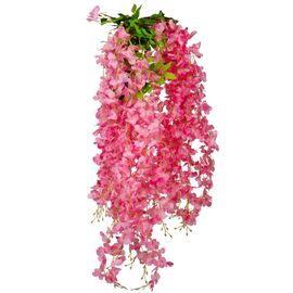 Искусственная свисающая ветвь "Глициния", розовая, 110 см ᐒ купить на  ❤ Like7km.com.ua