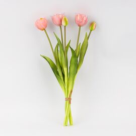 Букет тюльпанов, 5 бутонов, розовый, 39 см, изображение 2 ᐒ купить на  ❤ Like7km.com.ua