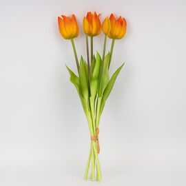 Букет латексных тюльпанов, 5 бутонов, оранжевый, 50 см, изображение 3 ᐒ купить на  ❤ Like7km.com.ua