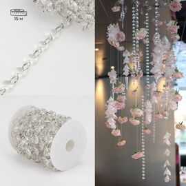 Гирлянда из кристаллов, прозрачная, 15 м ᐒ купить на  ❤ Like7km.com.ua