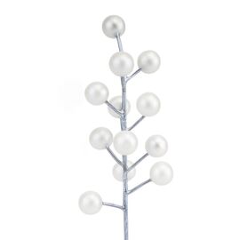 Искусственная ветка "Белые ягодки", 21 см 4SEASONS, изображение 2 ᐒ купить на  ❤ Like7km.com.ua