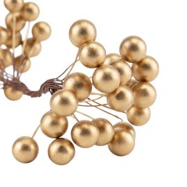 Набор декоративных ягодок "Дары природы", золотой, 15 см 4SEASONS, изображение 2 ᐒ купить на  ❤ Like7km.com.ua