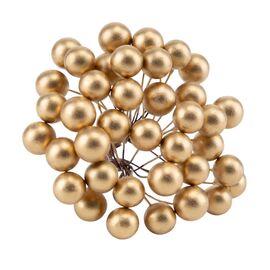 Набор декоративных ягодок "Дары природы", золотой, 15 см 4SEASONS, изображение 3 ᐒ купить на  ❤ Like7km.com.ua