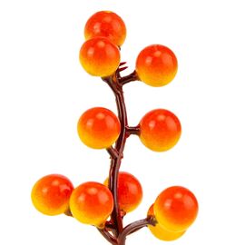Искусственная веточка с ягодами "Золотая осень", оранжевая, 9 см, изображение 3 ᐒ купить на  ❤ Like7km.com.ua
