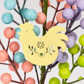 Пасхальная декоративная веточка "Разноцветные ягодки с курочкой", 51 см, изображение 3 ᐒ купить на  ❤ Like7km.com.ua