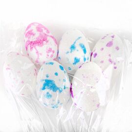 Пасхальные яйца на палочках "Кляксы", 6 шт, изображение 2 ᐒ купить на  ❤ Like7km.com.ua