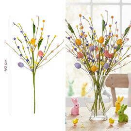 Пасхальная декоративная веточка "Разноцветные крашанки", 40 см, изображение 3 ᐒ купить на  ❤ Like7km.com.ua