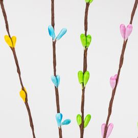 Пасхальная декоративная веточка "Ивовые котики", 31 см, изображение 2 ᐒ купить на  ❤ Like7km.com.ua