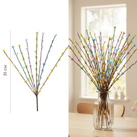 Пасхальная декоративная веточка "Ивовые котики", 31 см, изображение 3 ᐒ купить на  ❤ Like7km.com.ua