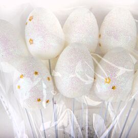 Пасхальные яйца на палочках "Золотые звезды", 9 шт, изображение 2 ᐒ купить на  ❤ Like7km.com.ua