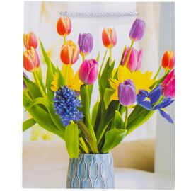 Подарочный пакет "Тюльпаны", 18*26 см, изображение 3 ᐒ купить на  ❤ Like7km.com.ua