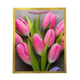 Подарочный пакет "Тюльпаны", 26*32 см, изображение 5 ᐒ купить на  ❤ Like7km.com.ua