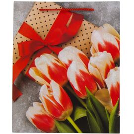 Подарочный пакет "Тюльпаны", 18*26 см, изображение 5 ᐒ купить на  ❤ Like7km.com.ua