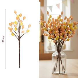 Пасхальная декоративная веточка, желто-оранжевая, 35 см, изображение 3 ᐒ купить на  ❤ Like7km.com.ua
