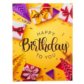 Подарочный пакет "День Рождения", 31*40 см * Рандомный выбор дизайна, изображение 5 ᐒ купить на  ❤ Like7km.com.ua