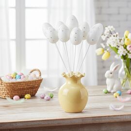 Пасхальные яйца на палочках "Блестки", 9 шт, изображение 3 ᐒ купить на  ❤ Like7km.com.ua