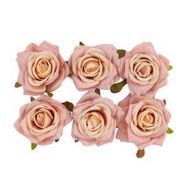 Головка розы, светло-розовая, 6 см, изображение 2 ᐒ купить на  ❤ Like7km.com.ua