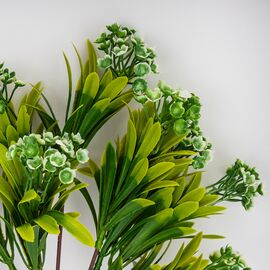 Искусственная зеленая ветвь с соцветиями, 35 см, изображение 3 ᐒ купить на  ❤ Like7km.com.ua