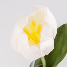 Искусственный тюльпан с эффектом живого прикосновения, белый, 45 см, изображение 2 ᐒ купить на  ❤ Like7km.com.ua