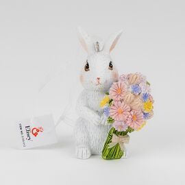 Подвесная статуэтка "Кролик с большим букетом", 8,5 см, изображение 2 ᐒ купить на  ❤ Like7km.com.ua