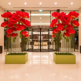 Большие ростовые декоративные цветы на стойке, красные, 155 см, изображение 5 ᐒ купить на  ❤ Like7km.com.ua