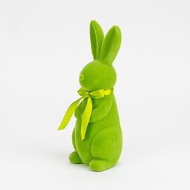 Фигурка флоковая "Пасхальный зайчик", зеленая, 23 см, изображение 2 ᐒ купить на  ❤ Like7km.com.ua