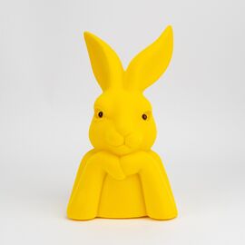 Фигурка флоковая "Пасхальный зайчик", желтая, 40 см, изображение 3 ᐒ купить на  ❤ Like7km.com.ua