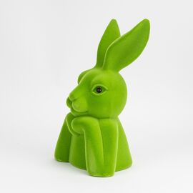 Фигурка флоковая "Пасхальный зайчик", зеленая, 40 см, изображение 2 ᐒ купить на  ❤ Like7km.com.ua