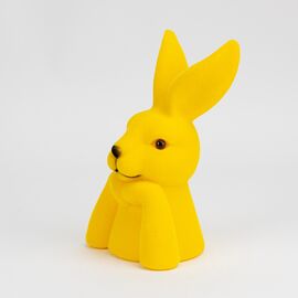 Фигурка флоковая "Пасхальный зайчик", желтая, 25 см, изображение 2 ᐒ купить на  ❤ Like7km.com.ua